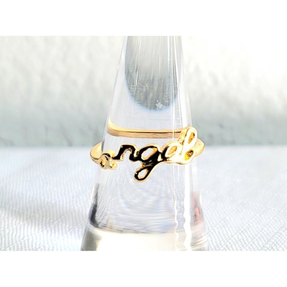 Vintage Gold Angel Ring Size 8 Ring Women's Jewelry